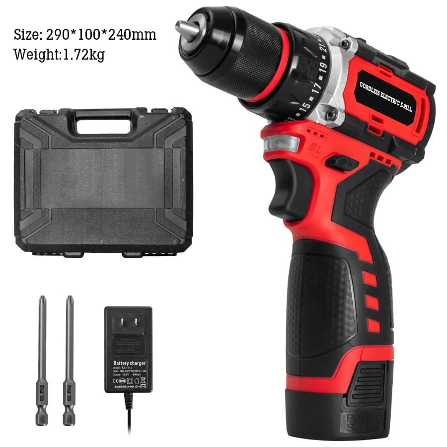 Cross-border cordless lithium electric drill small steel gun electric drill brushless lithium screwdriver rechargeable small pistol drill electric drill multi-function 8