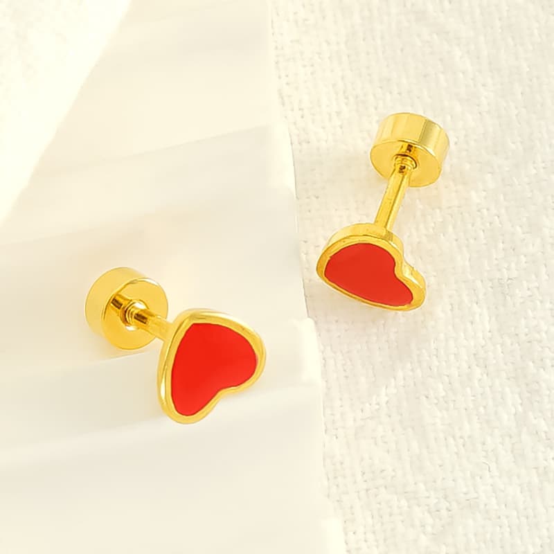 European and American simple, cute, sweet and loving earrings, personality, fashion, oily temperament, versatile small earrings, women's earrings 4