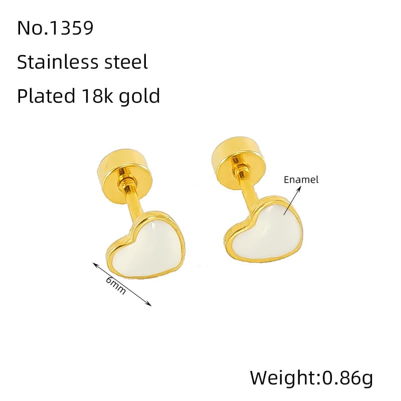European and American simple, cute, sweet and loving earrings, personality, fashion, oily temperament, versatile small earrings, women's earrings 10