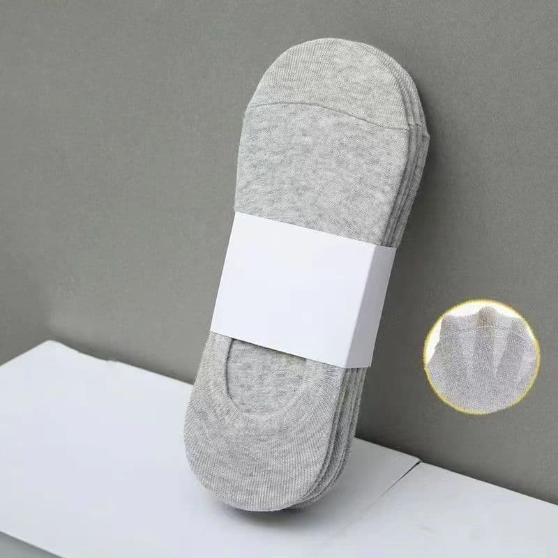 Versatile solid color minimalist black and white socks for men spring and autumn shallow mouth low-cut short-tube sports socks boat socks wholesale 9