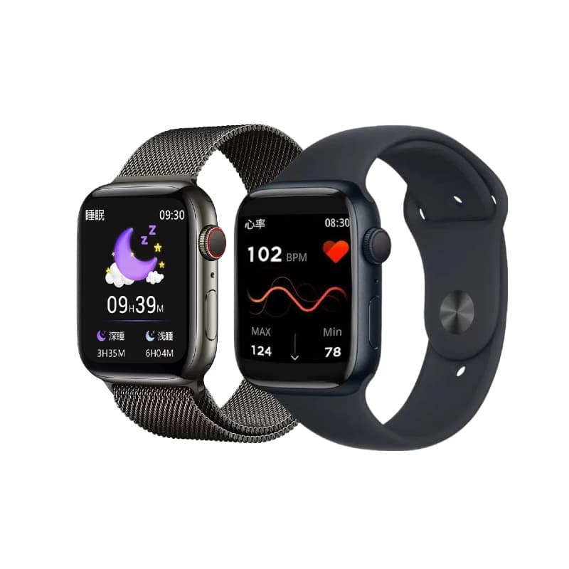 Anti-lost and fall elderly SOS blood pressure heart rate blood sugar health monitoring bracelet GPS positioning smart phone watch 7