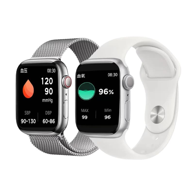 Anti-lost and fall elderly SOS blood pressure heart rate blood sugar health monitoring bracelet GPS positioning smart phone watch 8