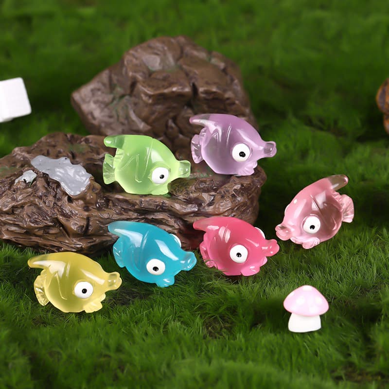 Cartoon fish resin accessories crafts marine series DIY jewelry accessories fish tank micro mini decorative furnishings 2