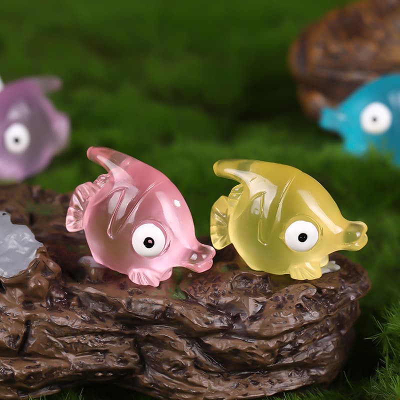 Cartoon fish resin accessories crafts marine series DIY jewelry accessories fish tank micro mini decorative furnishings 4