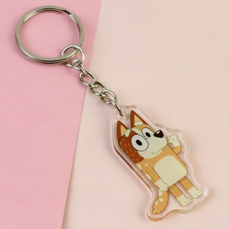 Little Blue Dog Acrylic Keychain Spot Wholesale Anime Peripheral Student School Bag Accessories Car Pendant Cute Gift 3
