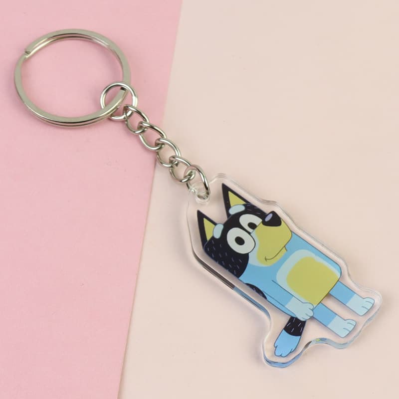 Little Blue Dog Acrylic Keychain Spot Wholesale Anime Peripheral Student School Bag Accessories Car Pendant Cute Gift 4