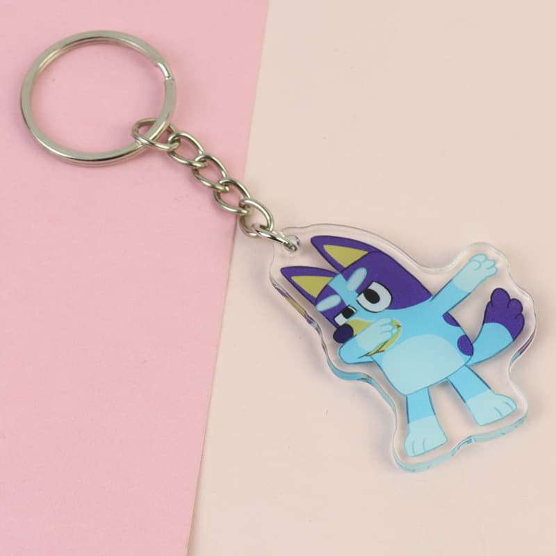 Little Blue Dog Acrylic Keychain Spot Wholesale Anime Peripheral Student School Bag Accessories Car Pendant Cute Gift 7