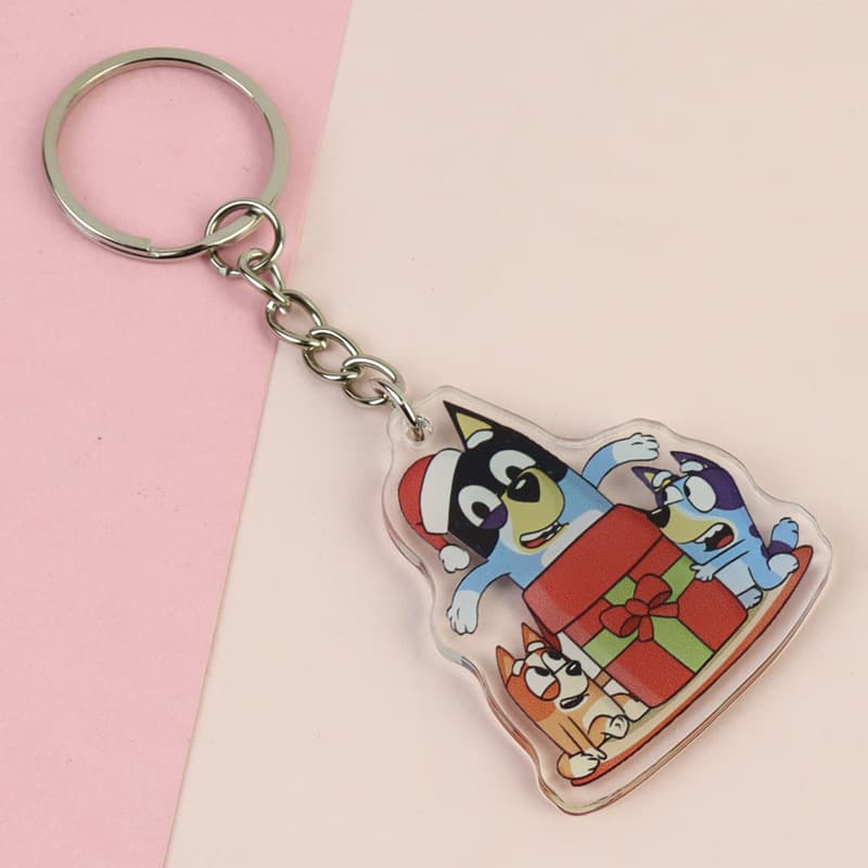 Little Blue Dog Acrylic Keychain Spot Wholesale Anime Peripheral Student School Bag Accessories Car Pendant Cute Gift 9