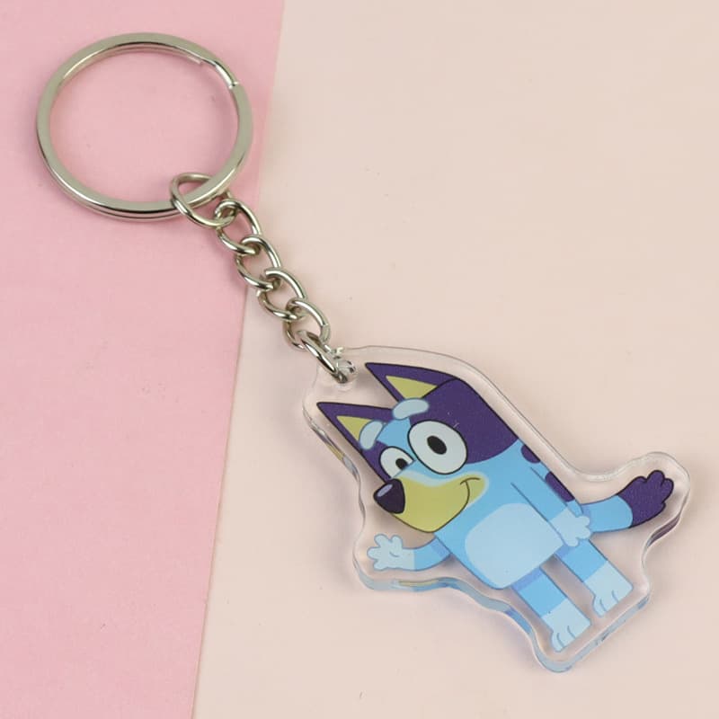 Little Blue Dog Acrylic Keychain Spot Wholesale Anime Peripheral Student School Bag Accessories Car Pendant Cute Gift 10