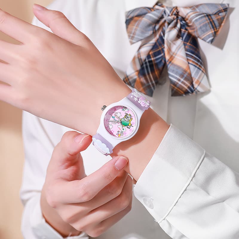 New cute cartoon children's watch jelly primary school student watch quartz watch gift for boys and girls 7
