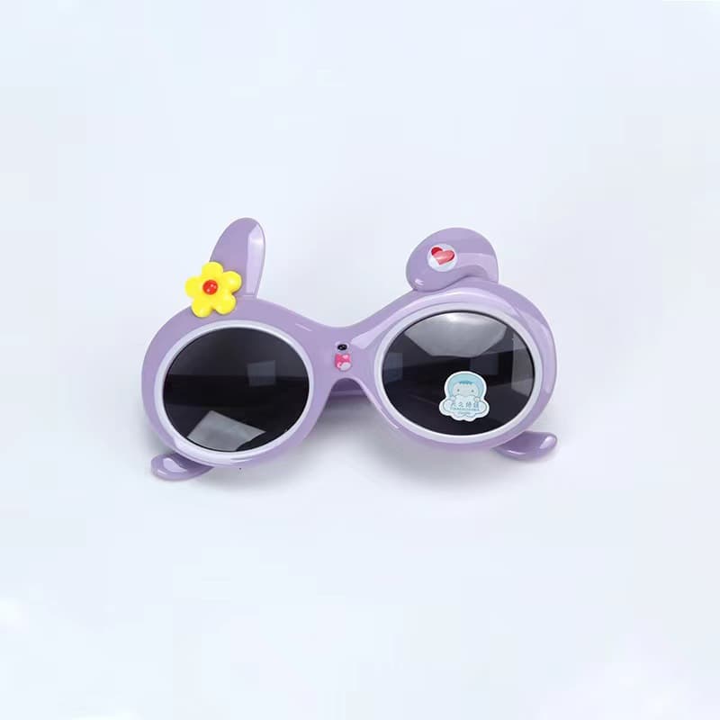 Soft silicone children's glasses and sunglasses 2024 new baby cartoon bunny sunglasses children's glasses 5