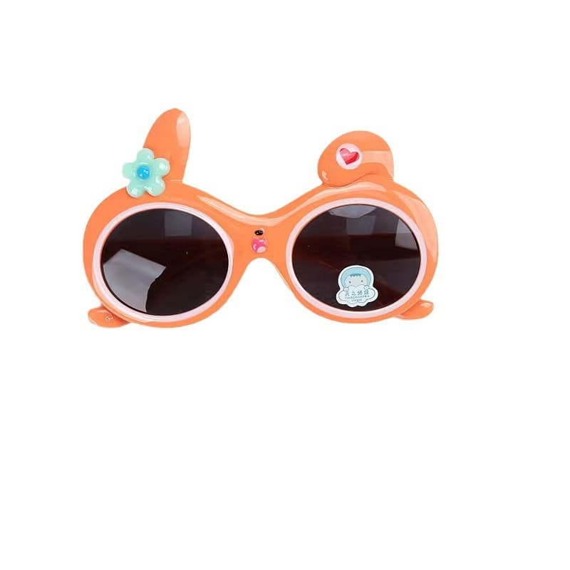 Soft silicone children's glasses and sunglasses 2024 new baby cartoon bunny sunglasses children's glasses 6