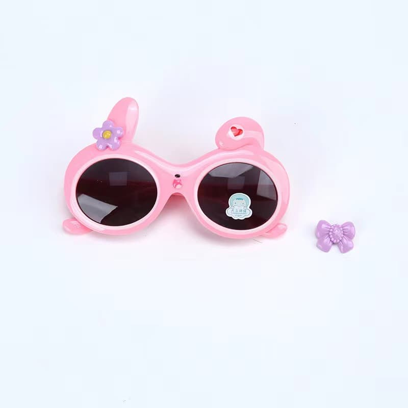 Soft silicone children's glasses and sunglasses 2024 new baby cartoon bunny sunglasses children's glasses 7