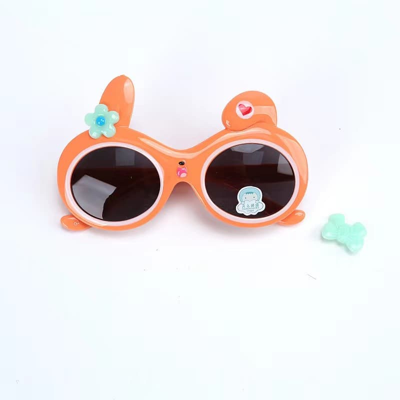 Soft silicone children's glasses and sunglasses 2024 new baby cartoon bunny sunglasses children's glasses 9