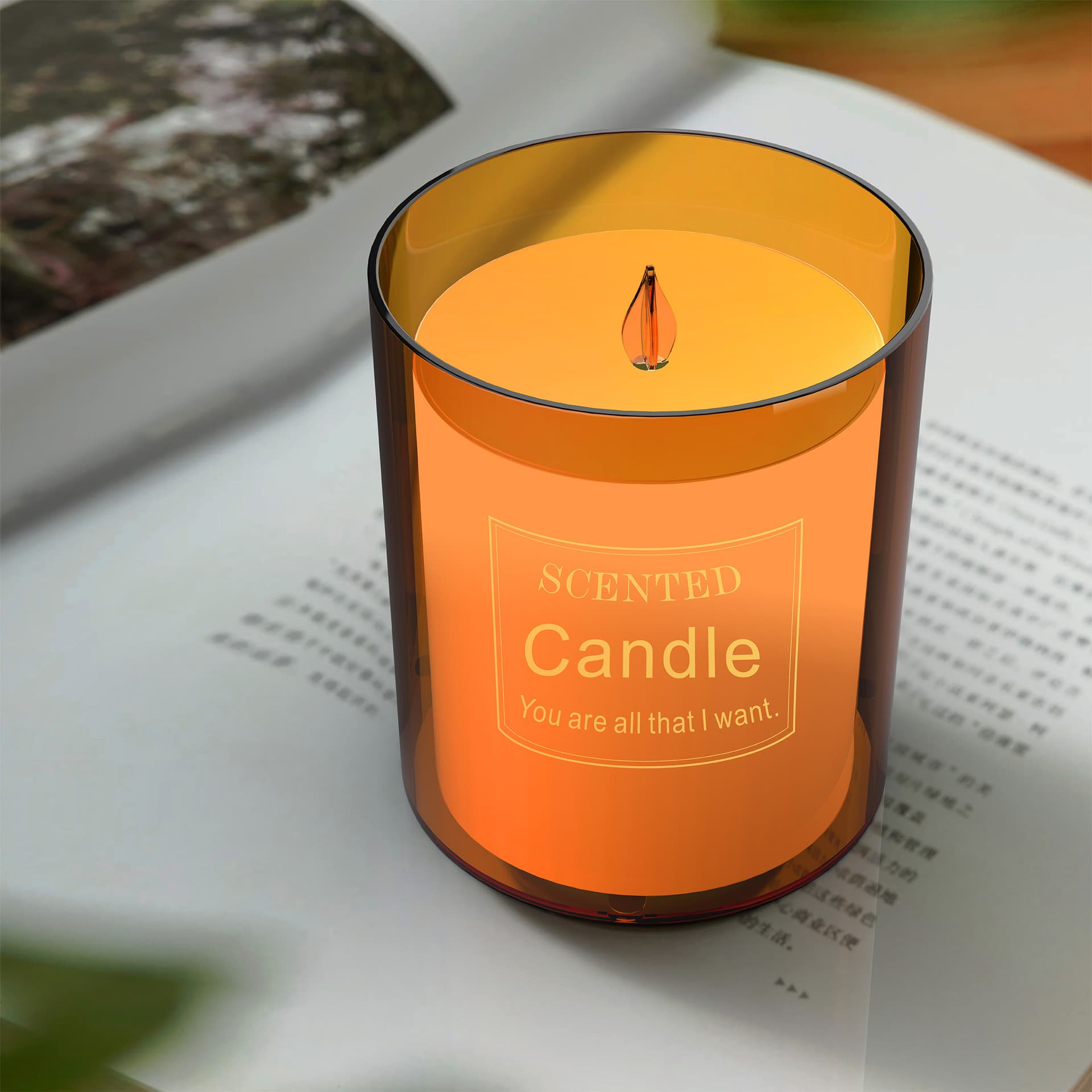 New candle simulation flame aromatherapy machine usb home desktop atmosphere light humidifier aromatherapy machine cross-border 2