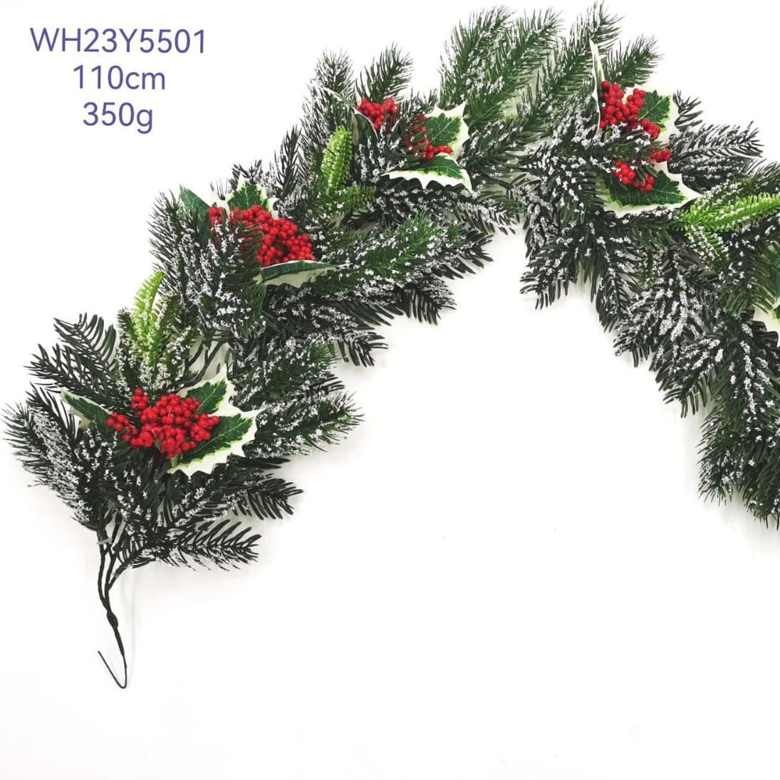 Manufacturer's ready stock Christmas wreaths, fake flower pendants, Christmas leaves and rattan, simulated rattan Christmas wreath decorations 6