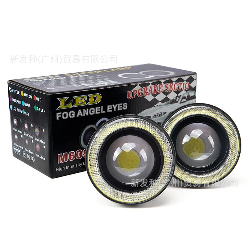 Car LED fog lamp 89MM with COB angel eye bull's eye fog lamp modified fog lamp daytime running lamp 3.5 inch fog lamp 2