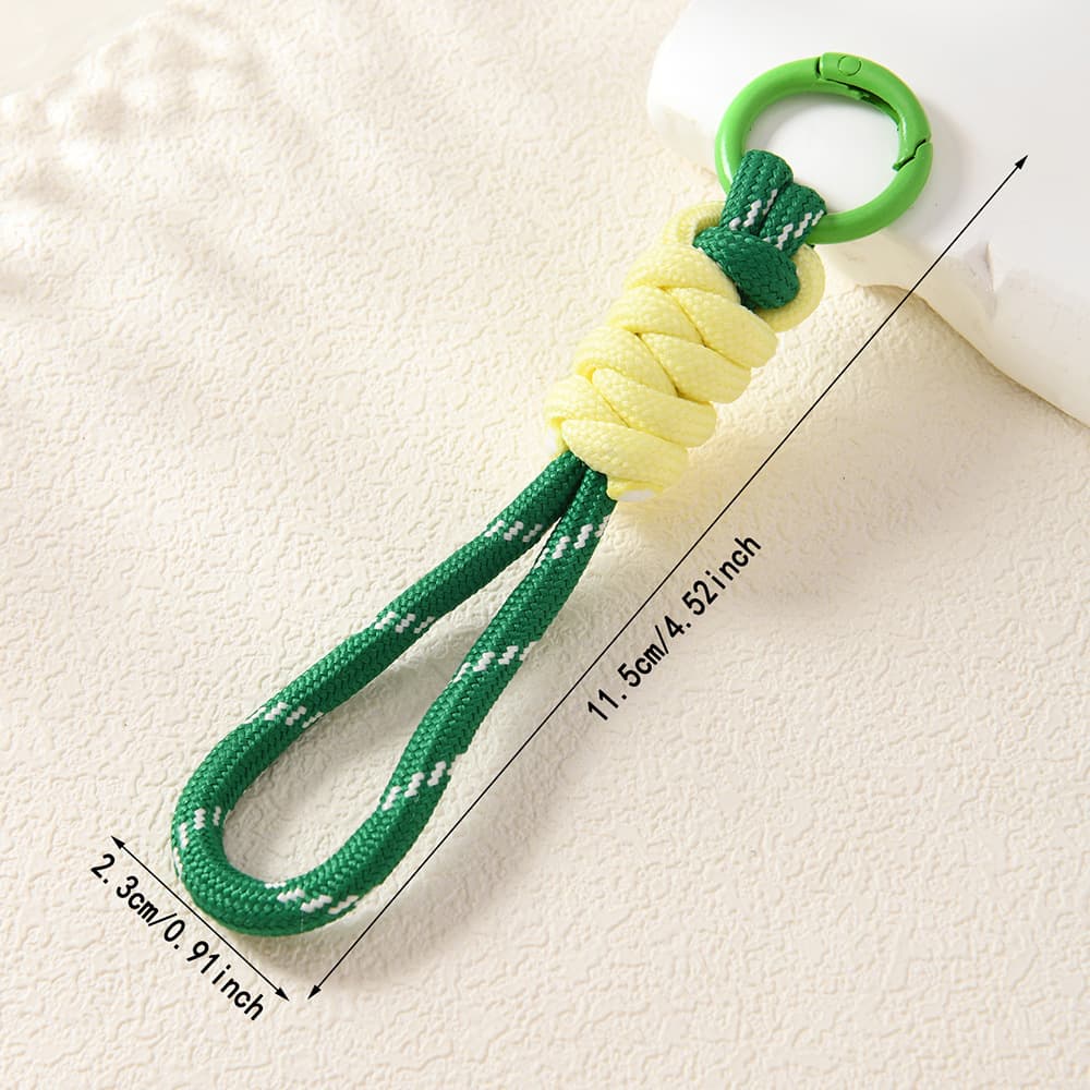 Lanyard keychain colorful short color block knotted braid exquisite storage trend fashion 10