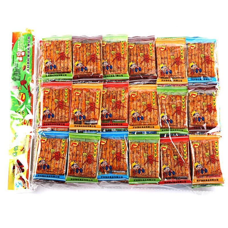 Free shipping, Spicy strips, spicy slices, spicy slices, post-8090 snacks, big knife meat, juicy vegetarian meat, childhood delicious snacks 4