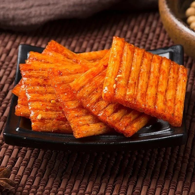 Free shipping, Spicy strips, spicy slices, spicy slices, post-8090 snacks, big knife meat, juicy vegetarian meat, childhood delicious snacks 5