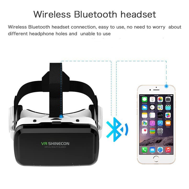 Cross-border virtual reality glasses G04BS vr glasses Bluetooth wireless headset 3d glasses handle in stock 4