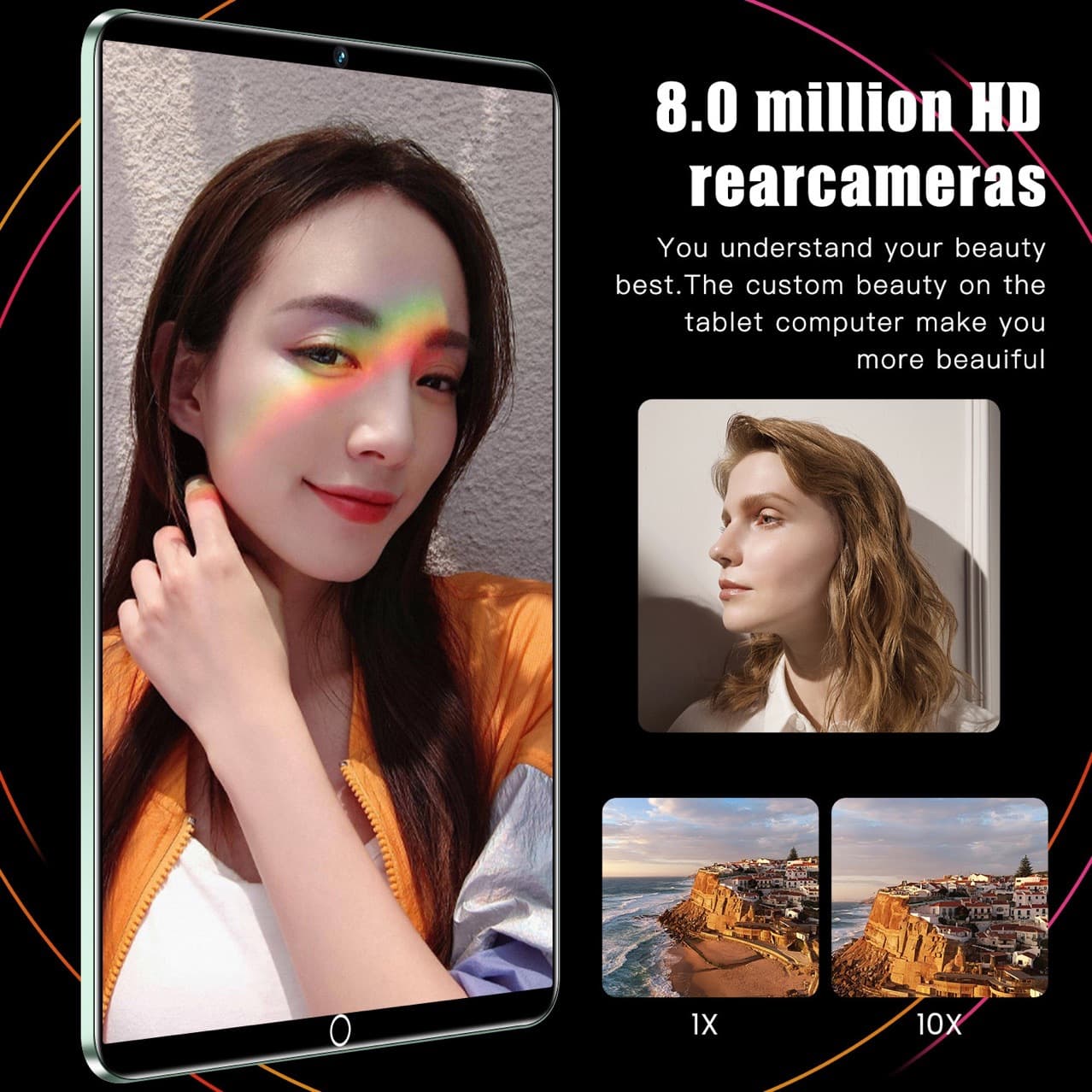 2025 new in-stock cross-border 10-inch tablet computer originated from Google English system Android ten-core high-definition screen 3