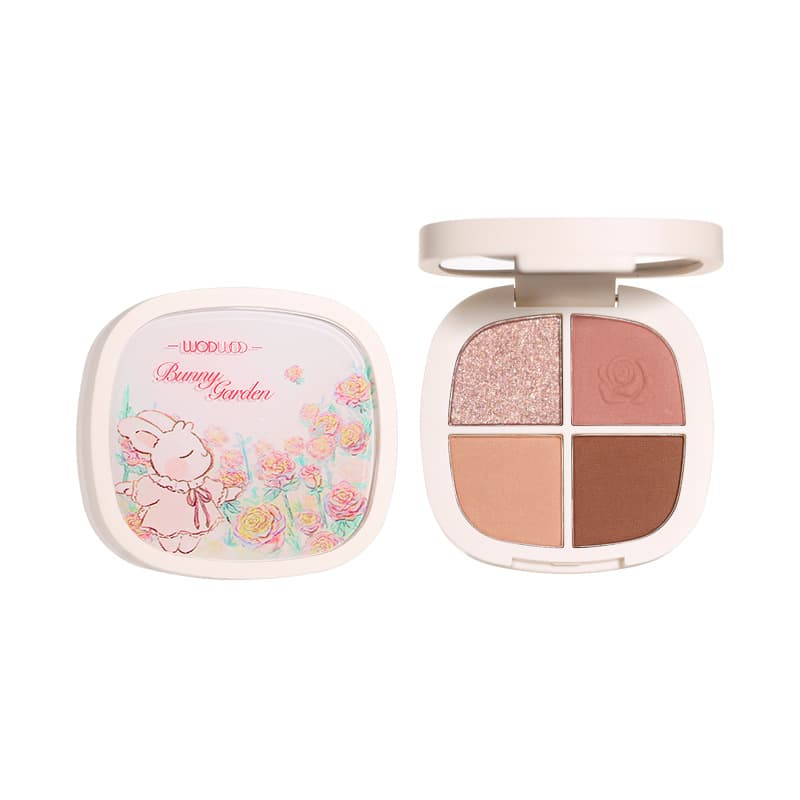 WODWOD Free Rabbit Garden Velvet Soft Color Eyeshadow Palette Matte Pearlescent Burst Flash Eyeshadow that lasts and is not easy to fly away 6
