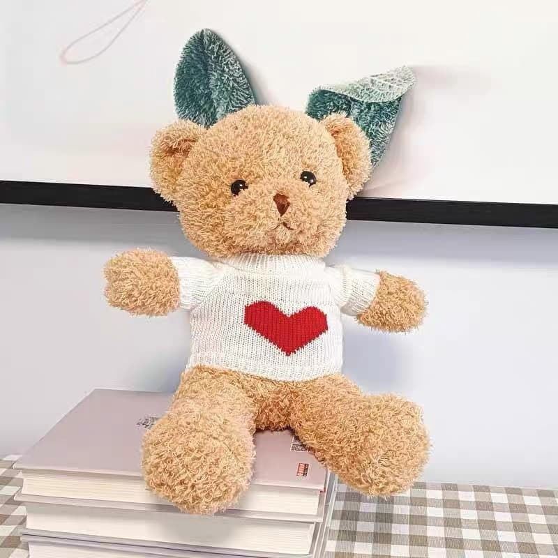 Christmas bear couple gift I LOVE YOU love confession Teddy brown bear plush toy doll 4