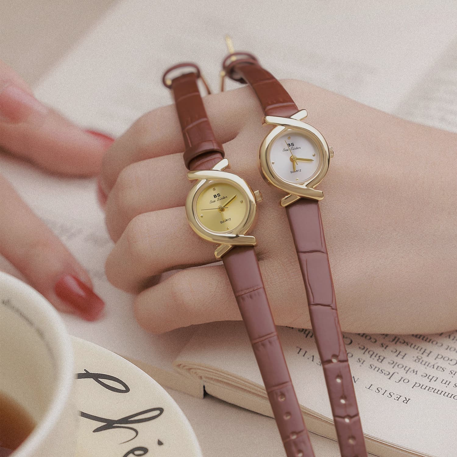 BS retro hot-selling factory direct sales foreign trade Japanese and Korean retro gifts light luxury genuine leather temperament women's watch FA1786 belt 4