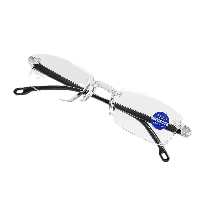 Wholesale smart zoom anti-blue light frameless edge-cut reading glasses running street stalls reading glasses simple reading glasses 6
