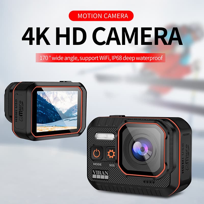 Weilang VIRAN Factory 4K Portable Action Camera Waterproof Outdoor Bike Travel Action Camera 5