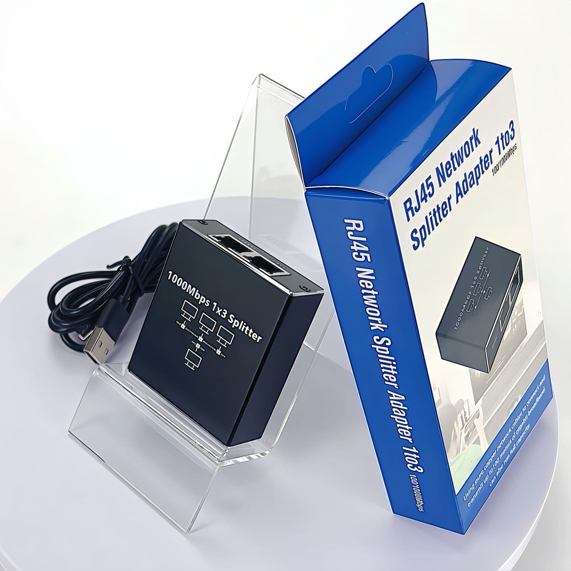 Gigabit network splitter one-to-two broadband routing network switch Gigabit network splitter one-to-two 7