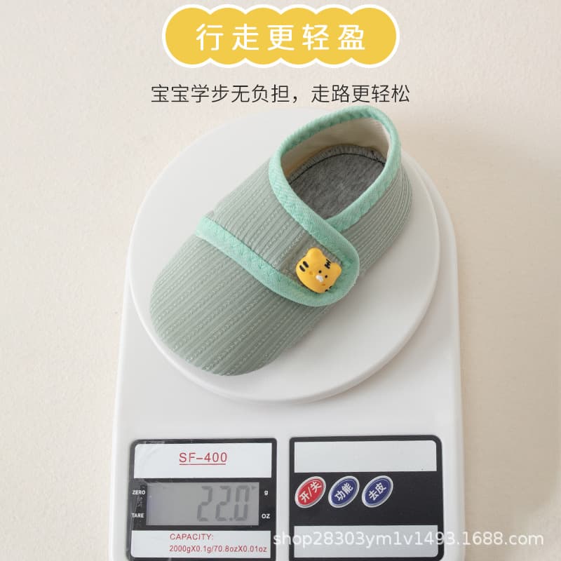 Baby floor shoes, spring and autumn cartoon Velcro socks, children's indoor home soft-soled non-slip cool-proof toddler shoes 4