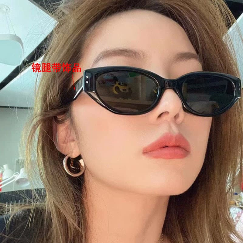 gm sunglasses women's high-end face-showing small anti-UV large-frame retro cat-eye glasses 2026 new sunglasses for men 4