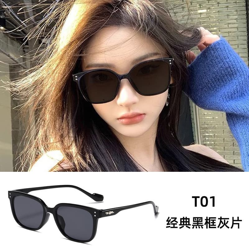 gm sunglasses women's high-end face-showing small anti-UV large-frame retro cat-eye glasses 2026 new sunglasses for men 9