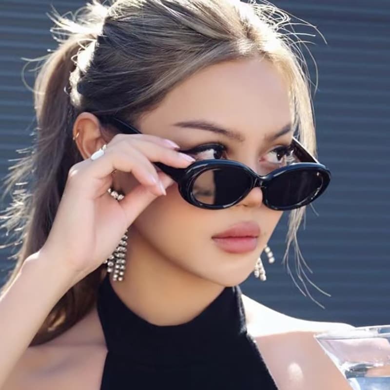 gm sunglasses women's high-end face-showing small anti-UV large-frame retro cat-eye glasses 2026 new sunglasses for men 10