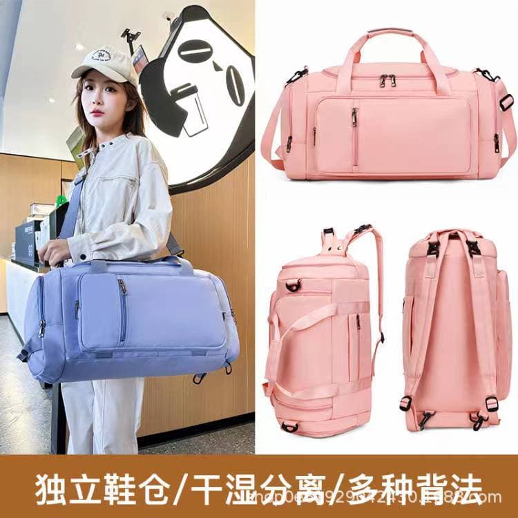 Travel bag large capacity single and double shoulder detachable backpack fitness yoga storage bag business trip luggage bag sports handheld 1