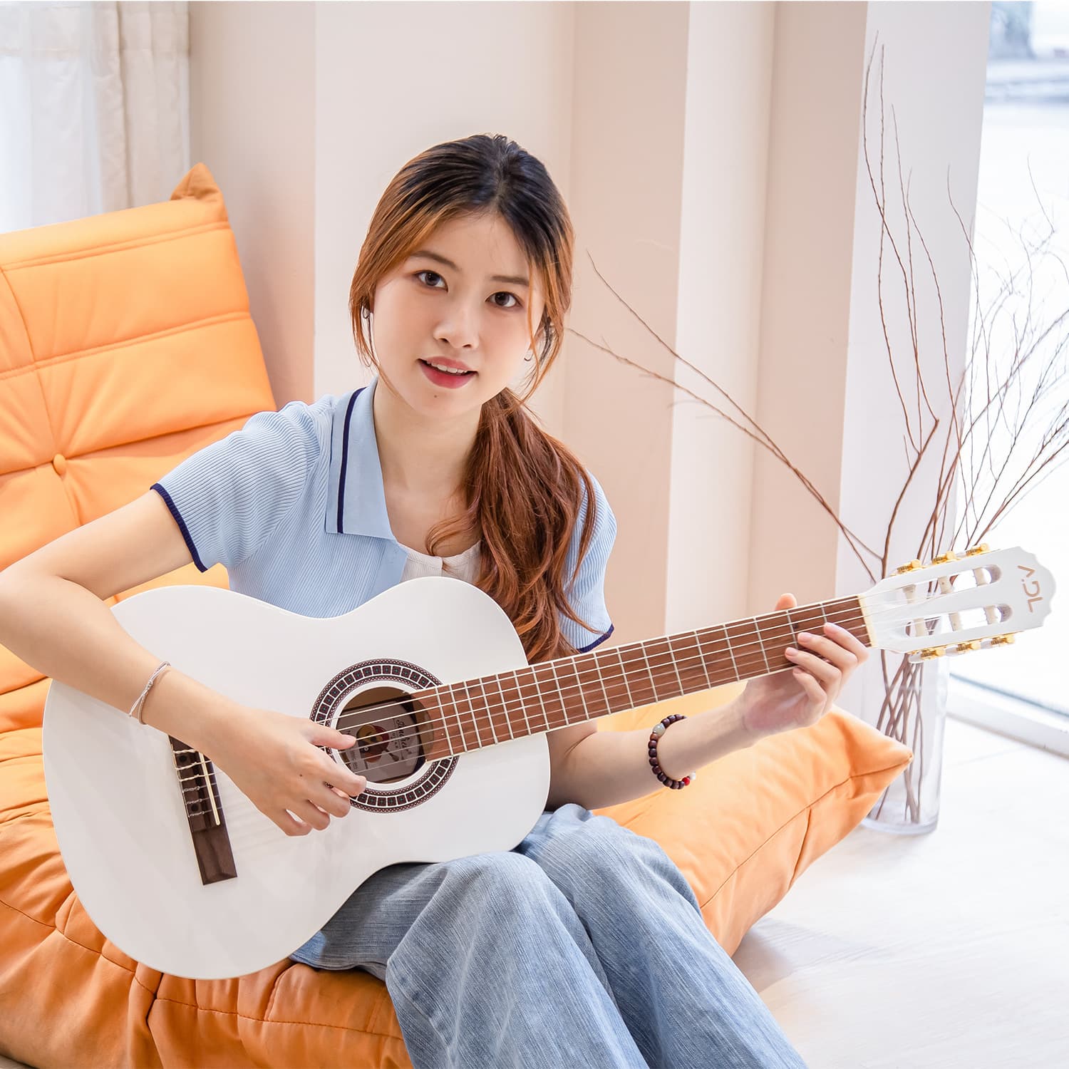 Guitar Andrew Classical Guitar Beginner Female and Male Students Examination Entry 39 Inch [Adjustable String Spacing] 10