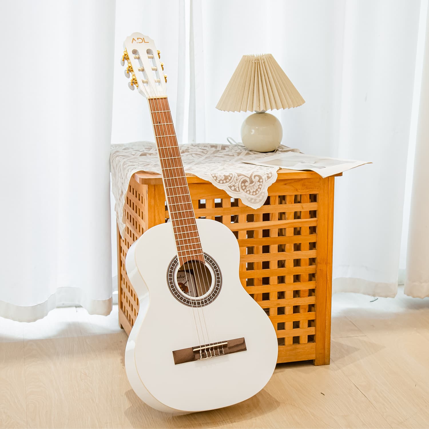 Guitar Andrew Classical Guitar Beginner Female and Male Students Examination Entry 39 Inch [Adjustable String Spacing] 1