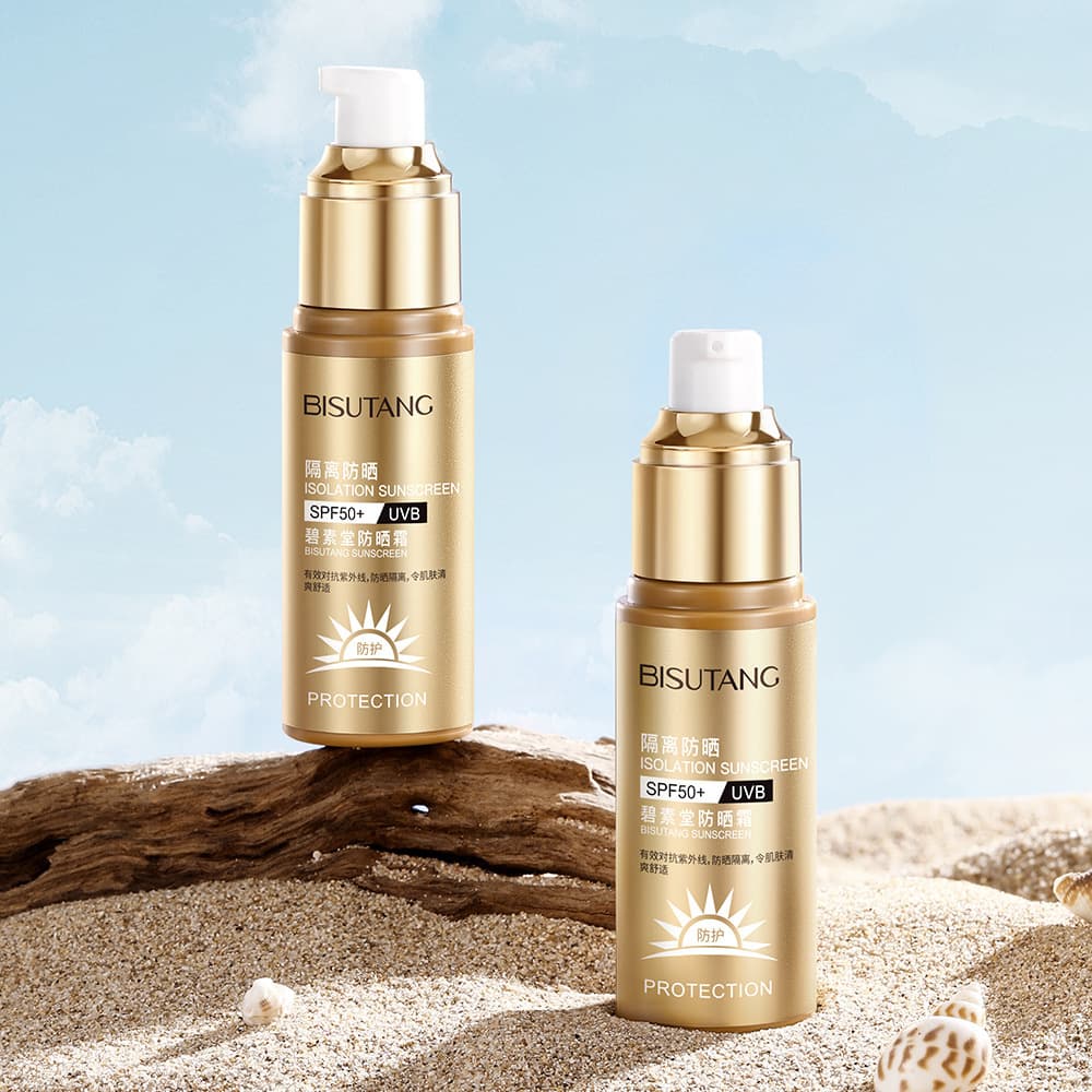 Bisutang Sunscreen Cream SPF50+ Facial UV Protection Body Isolation Cream Refreshing and Moisturizing Sunscreen Summer for Men and Women