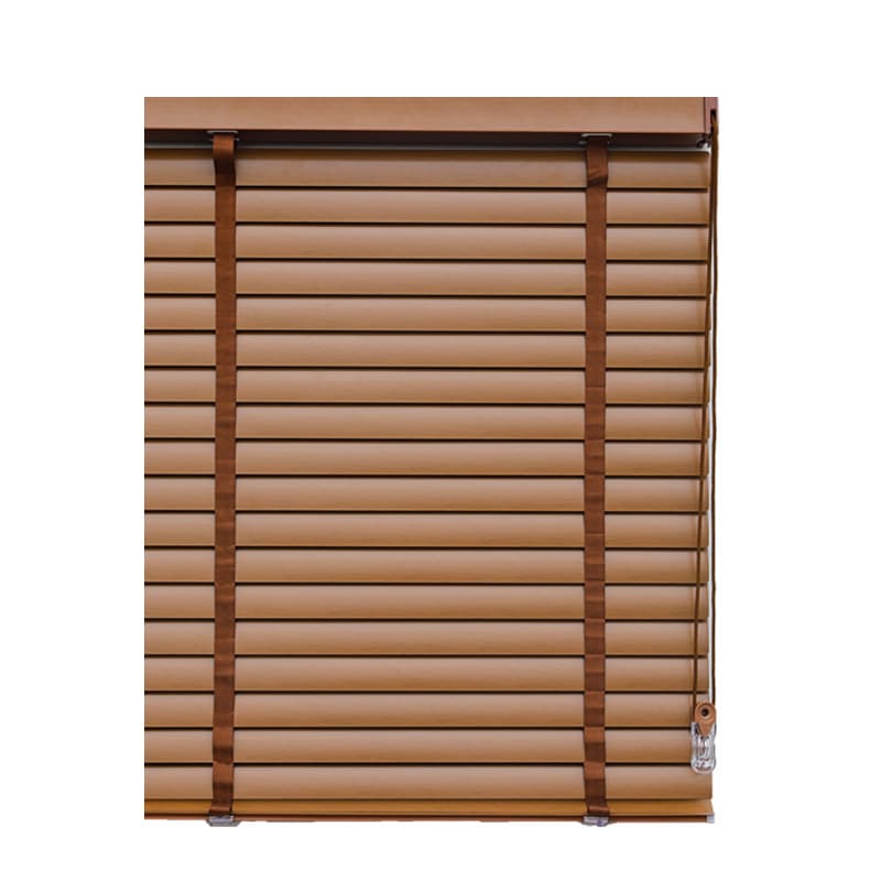 Imitation wood blinds wholesale aluminum alloy electric blinds living room office waterproof new Chinese style sunshade blinds 6
