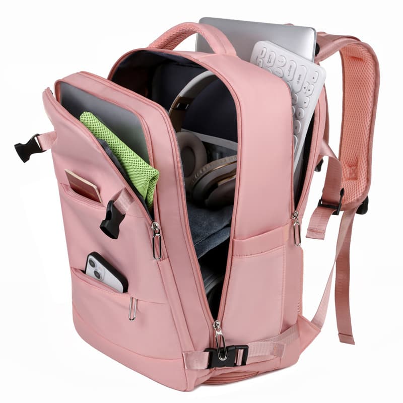New men's and women's backpacks, large-capacity carry-on travel bags, multi-layer double zipper casual backpacks, laptop bags 4