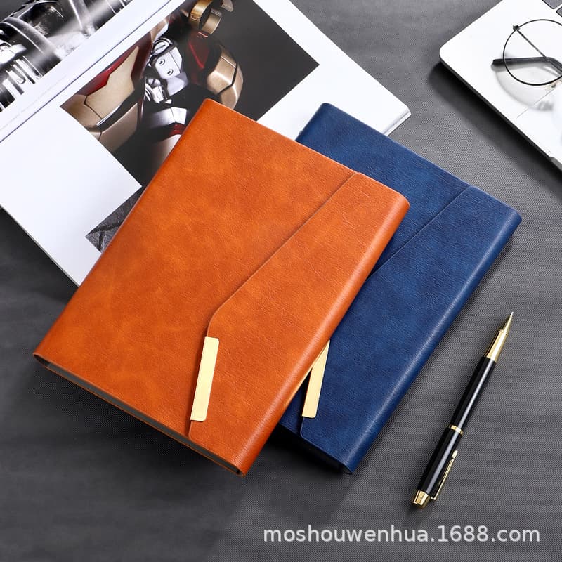 Tri-fold notebook gift box wholesale office stationery notebook new a5 school business gift set with printable logo 4