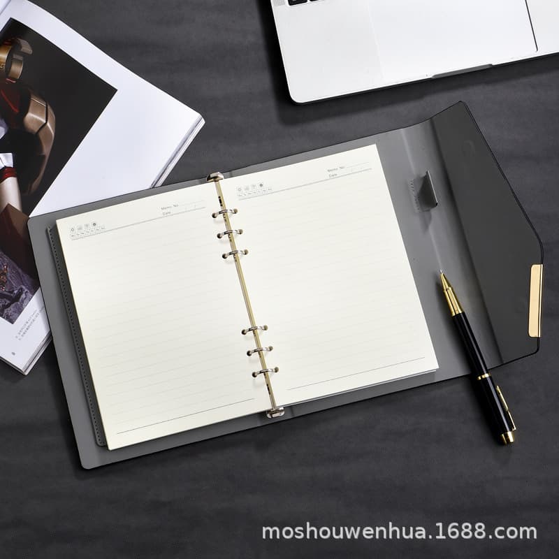 Tri-fold notebook gift box wholesale office stationery notebook new a5 school business gift set with printable logo 5