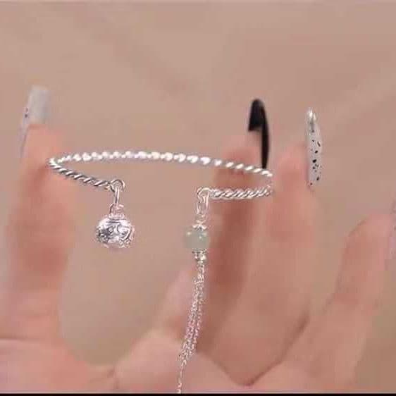 New Chinese style ancient style national trend bell bracelet women's light luxury niche exquisite bracelet high-end cold accessories tassel bracelet 8