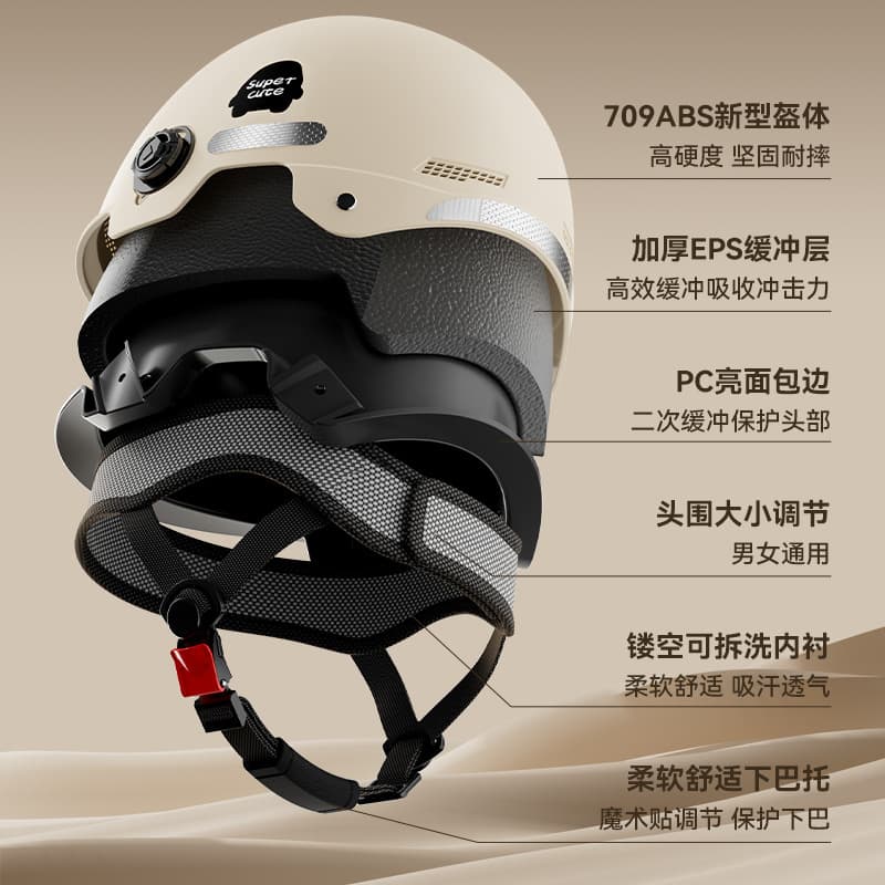 Men's and women's summer sun protection half helmet battery car helmet manufacturer wholesale new national standard 3C electric car motorcycle helmet 4
