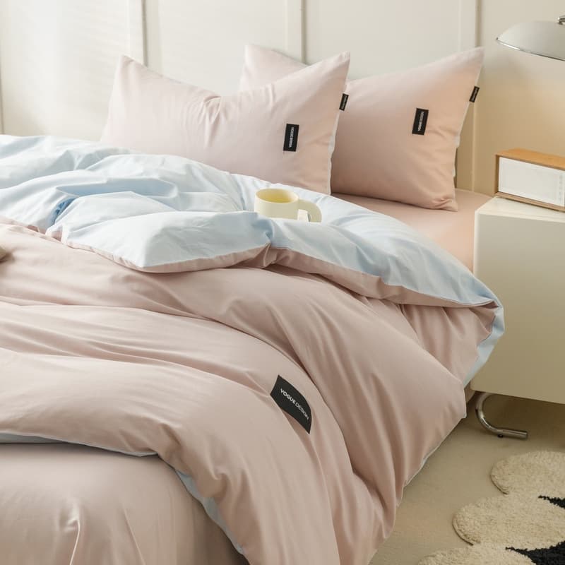 Pure cotton 100% pure cotton four-piece set, light luxury, simple long-staple cotton bed sheets and quilt cover, unprinted style student dormitory three-piece set 4 8