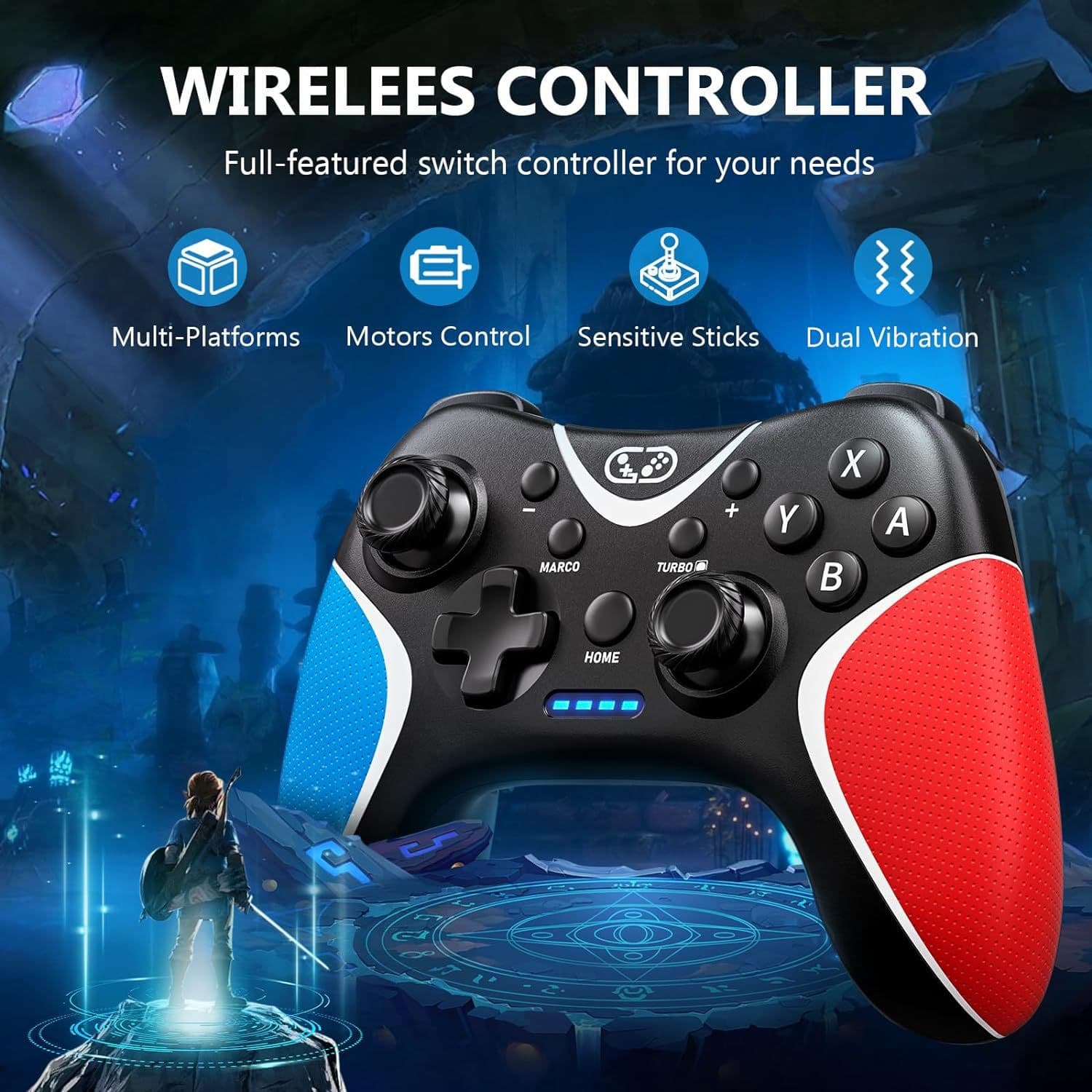 SWITCH game controller NS wireless controller custom back key programming burst Bluetooth wireless controller 3