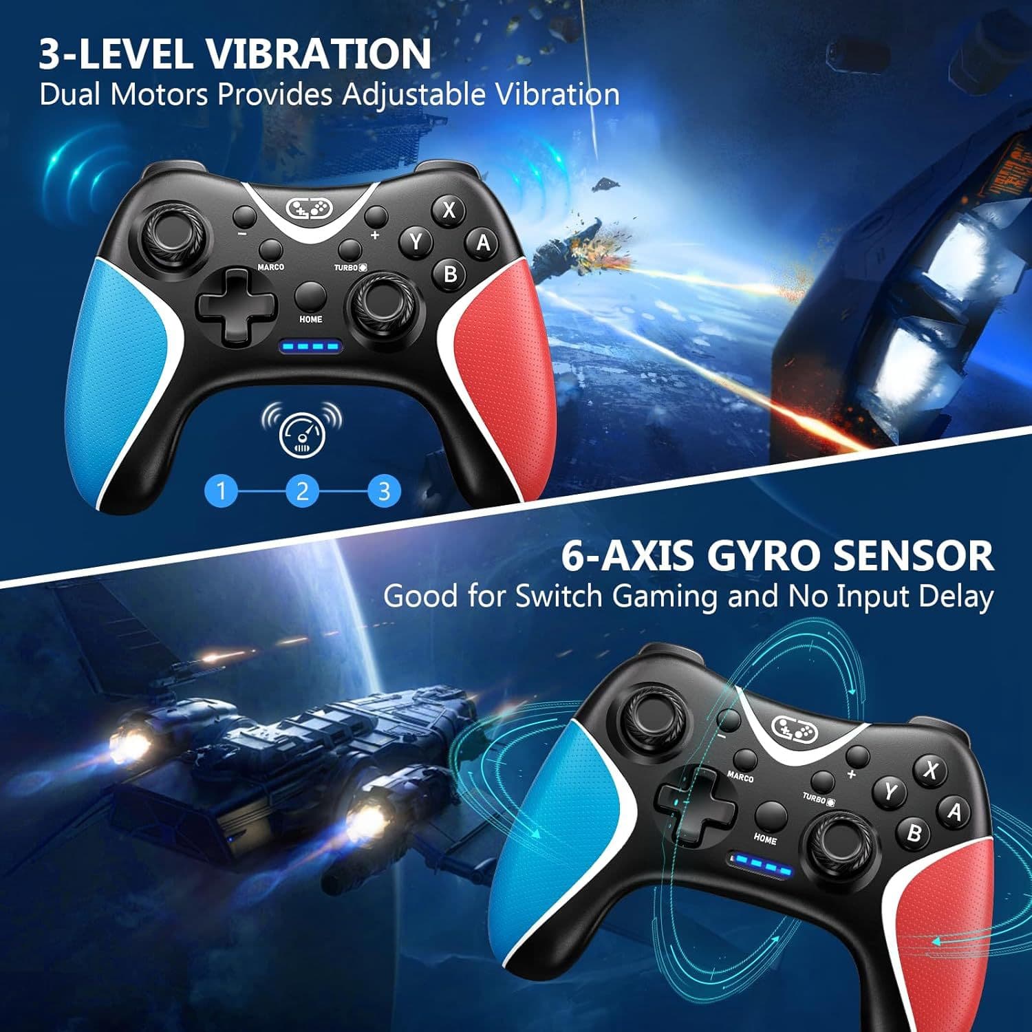 SWITCH game controller NS wireless controller custom back key programming burst Bluetooth wireless controller 4