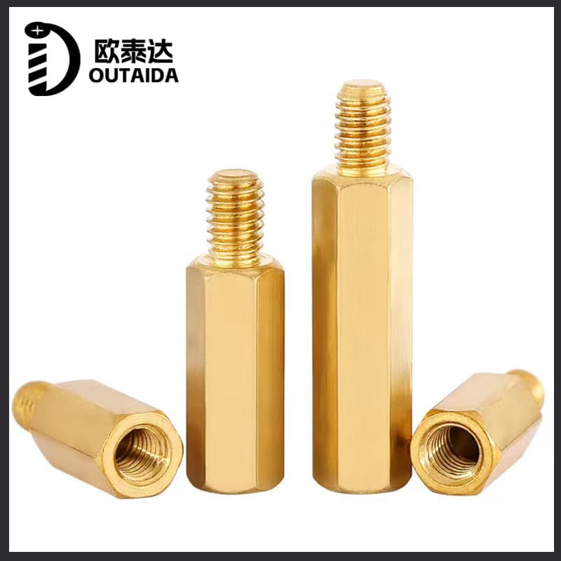 Brass M2 single-head hexagonal copper column PCB board support column computer motherboard Yin and Yang isolation column screw connection column m2 4